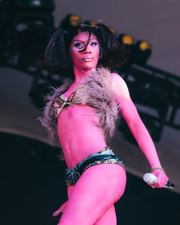 Doechii performing at Daisy Chain Fields